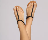 Essential geflochtene T-Riemen-Sandalen